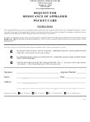 Request Form For Reissuance Of Appraiser Pocket Card
