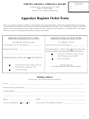 Appraiser Register Order Form