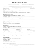 Pediatric Case History Form