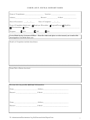Complaint: Initial Report Form