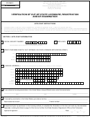 Veterinary Medicine Form 3 - Verification Of Out-of-state Licensure, Registration, And/or Examination April 2004