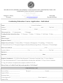 Continuing Education Course Application - Individual Form
