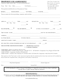 Property Use Agreement Form