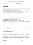Confidential Waxing Consultation Card Form