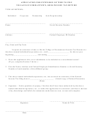 Application For Extension Of Time To File Form