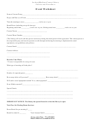 Lessee Group Event Worksheet And Rental Agreement Form