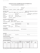 Sample Procedure Qualification Record (pqr) Form