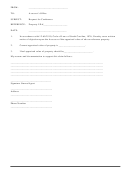 Request For Conference Form