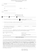 Statement Of Claim Form - Notice And Summons