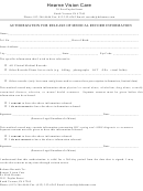 Authorization For Release Of Medical Record Information Form