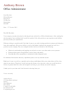 Cover Letter Template - Office Administrator