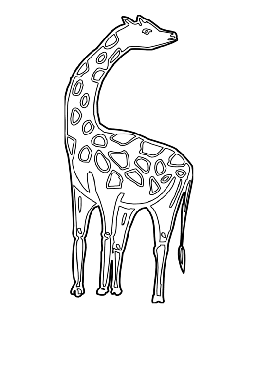 Giraffe Coloring Sheet Printable pdf