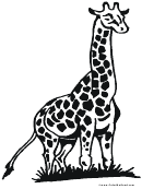 Giraffe Coloring Sheet