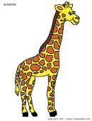 Giraffe Coloring Sheet Sample
