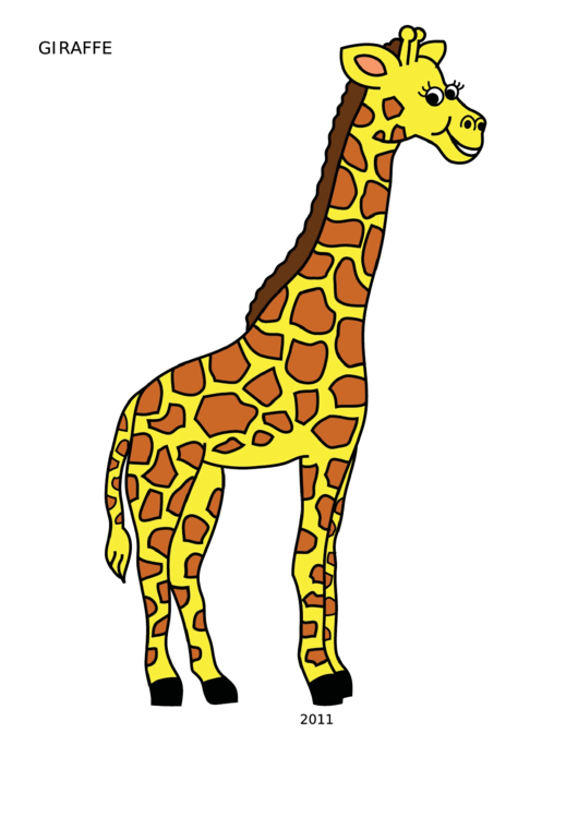 Giraffe Coloring Sheet Sample Printable pdf