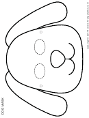 Dog Mask Coloring Template