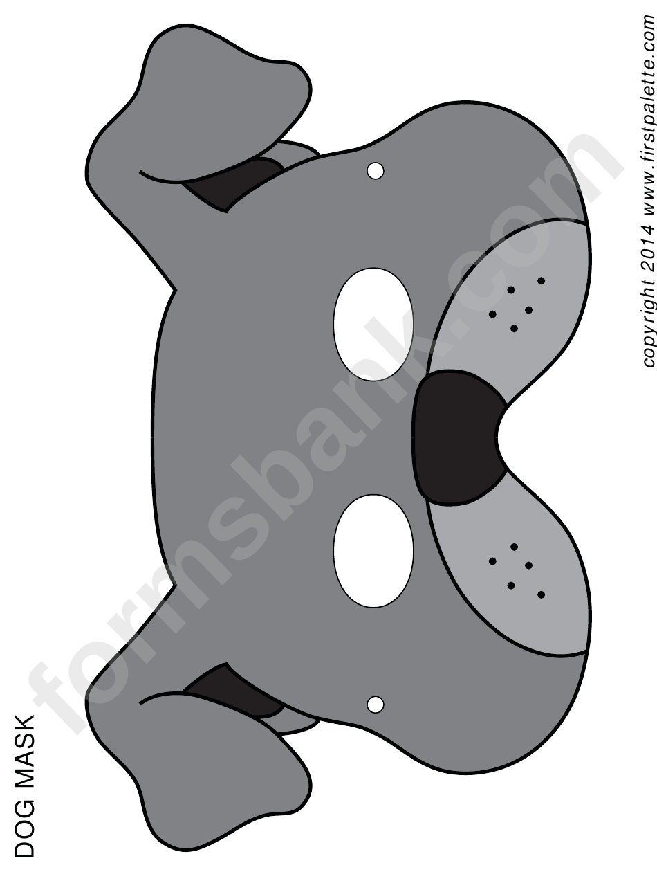 Dog Mask Template printable pdf download