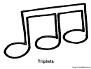 Triplets Music Coloring Sheet