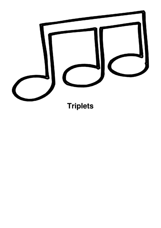 Triplets Music Coloring Sheet Printable pdf