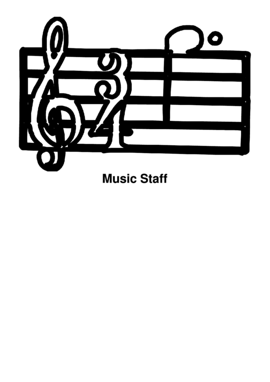 Music Staff Music Coloring Sheet Printable pdf