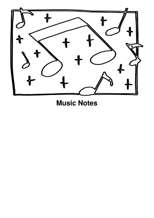 Music Notes Coloring Sheet Printable pdf