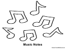 Music Notes Coloring Sheet