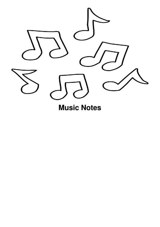 Music Notes Coloring Sheet Printable pdf