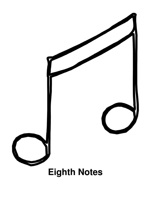 Eighth Notes Music Coloring Sheet Printable pdf