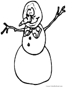 Snowman Coloring Sheet