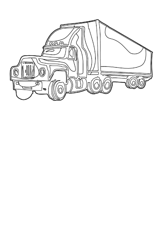 Truck Coloring Sheet