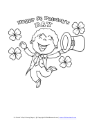 Happy St. Patrick's Day Coloring Sheet