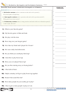 Declarative, Interrogative And Exclamatory Sentences Worksheet Printable pdf