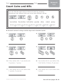 Count Coins And Bills Worksheet