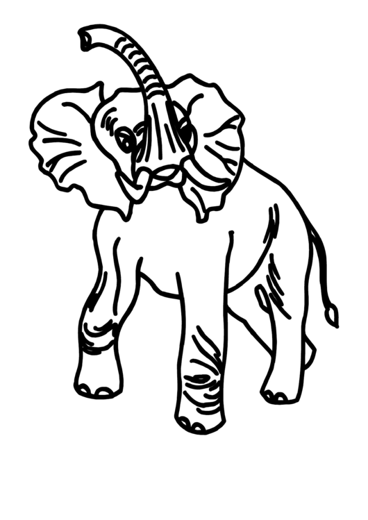 Elephant Coloring Sheet Printable pdf