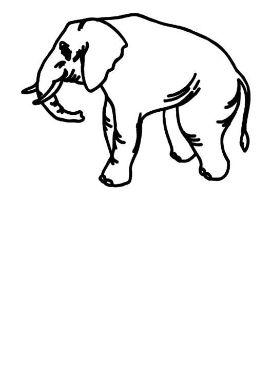 Elephant Coloring Sheet Printable pdf