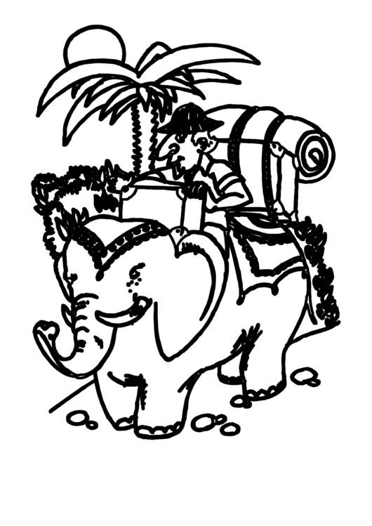 Elephant Coloring Sheet Printable pdf