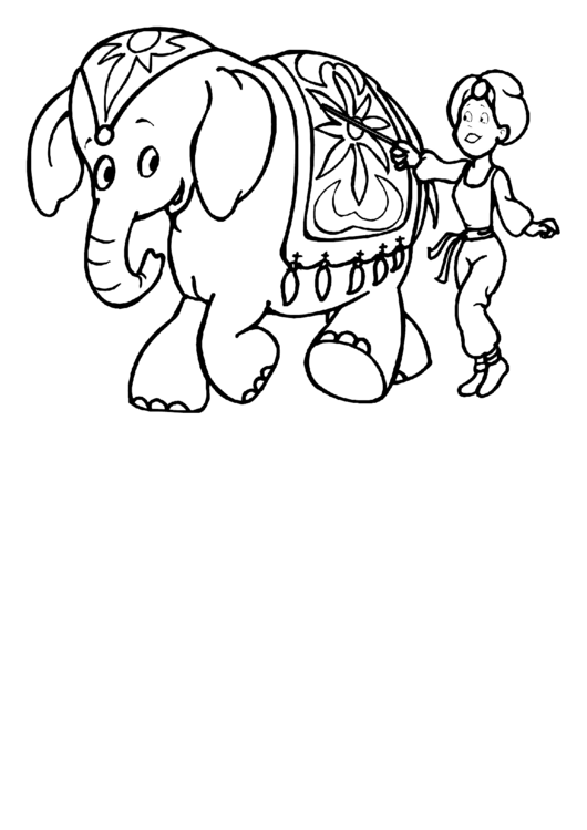 Elephant Coloring Sheet Printable pdf