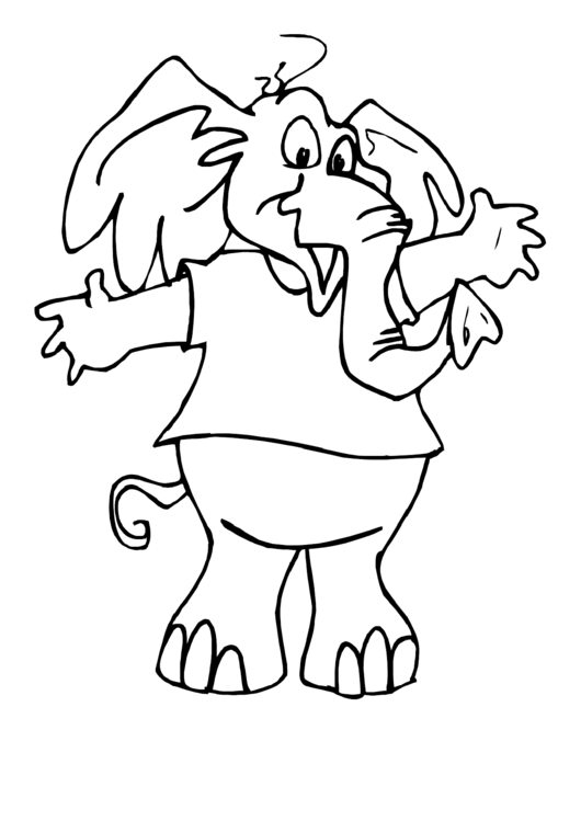 Elephant Coloring Sheet Printable pdf