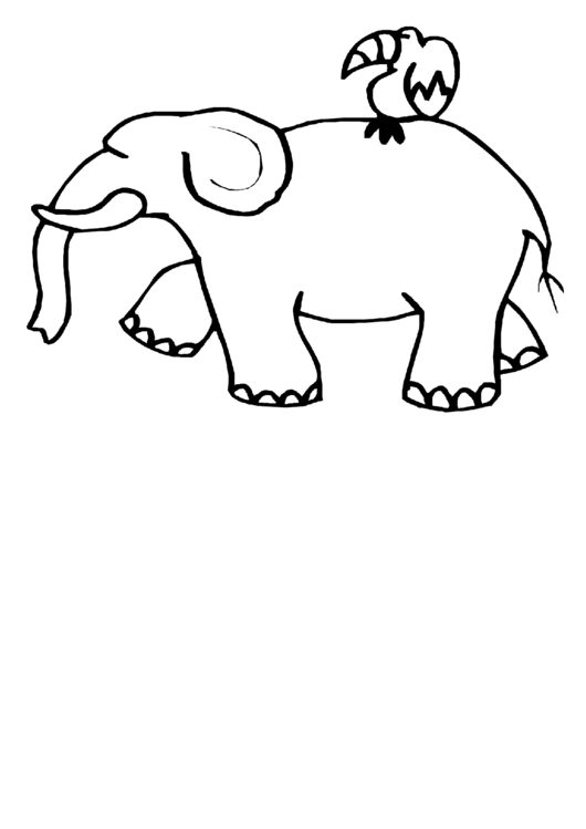 Elephant Coloring Sheet Printable pdf
