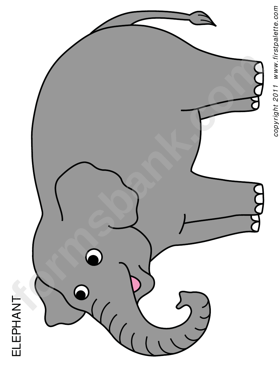 Elephant Coloring Sheet Sample