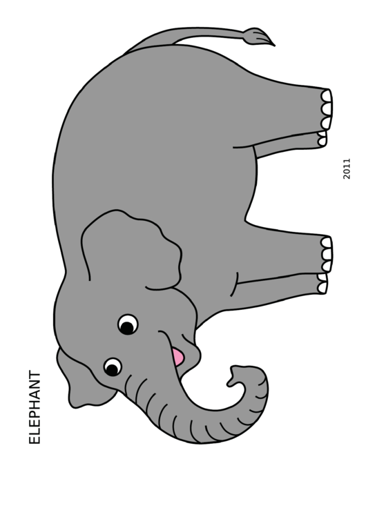 Elephant Coloring Sheet Sample Printable pdf