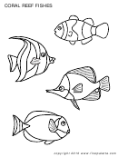 Coral Reef Fishes Coloring Sheet