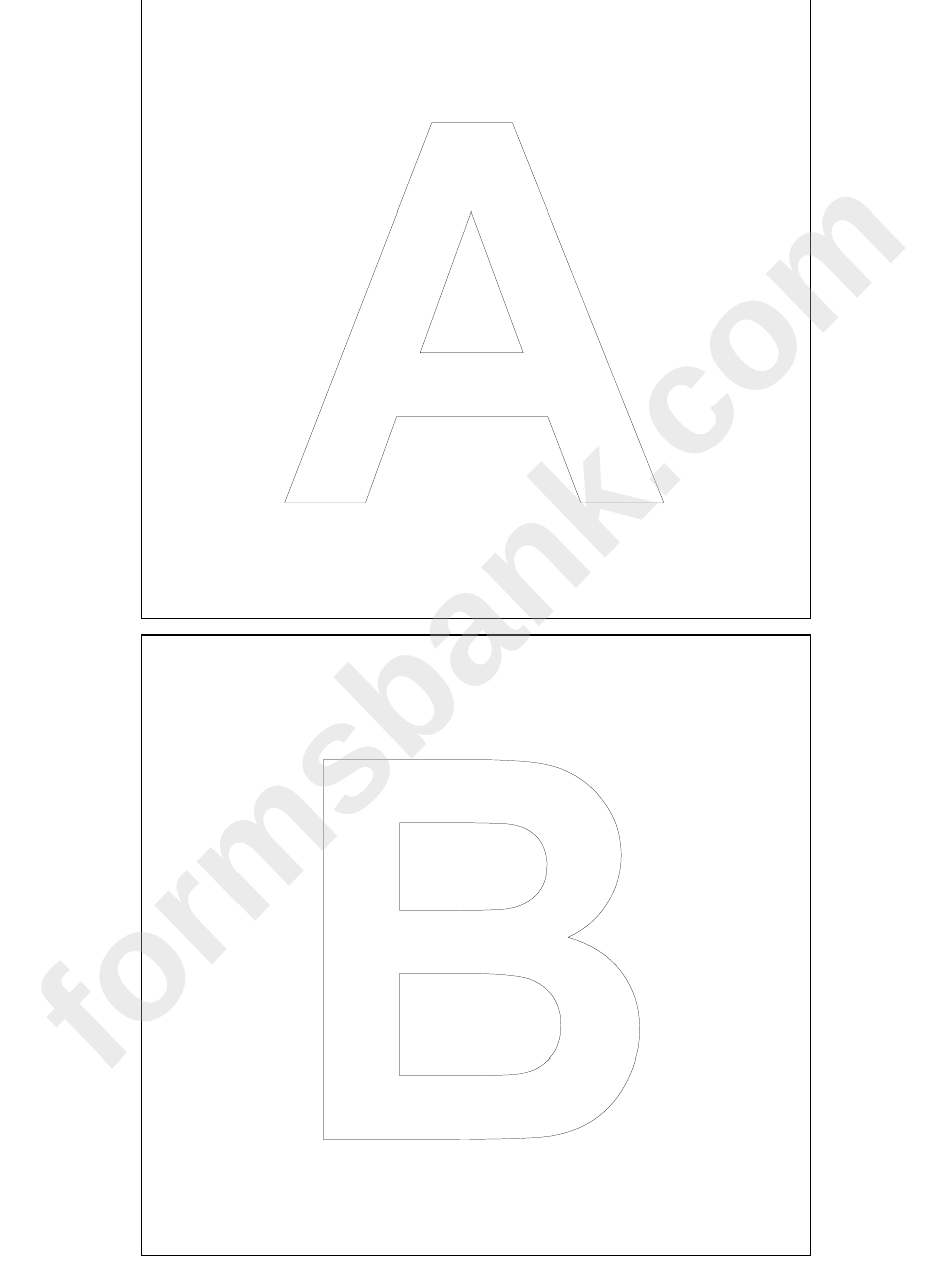 Alphabet Stencils - Captial Letters Template