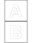 Alphabet Stencils - Captial Letters Template