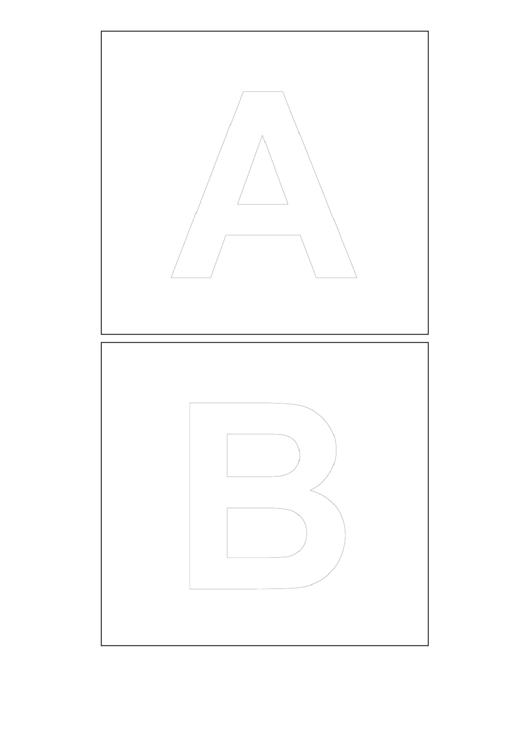 Alphabet Stencils - Captial Letters Template Printable pdf