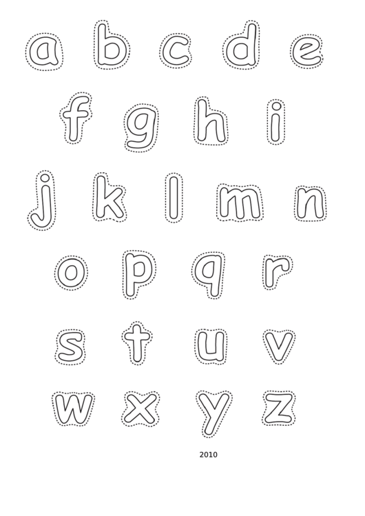 Alphabet-Lower-Bw Template Printable pdf