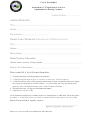 Application For Zoning Variance Form