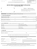 State Tax Form 126-mve - Motor Vehicle Excise Abatement Application