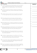 Multiple Addends Word Problems Worksheet