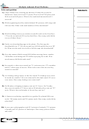 Multiple Addends Word Problems Worksheet